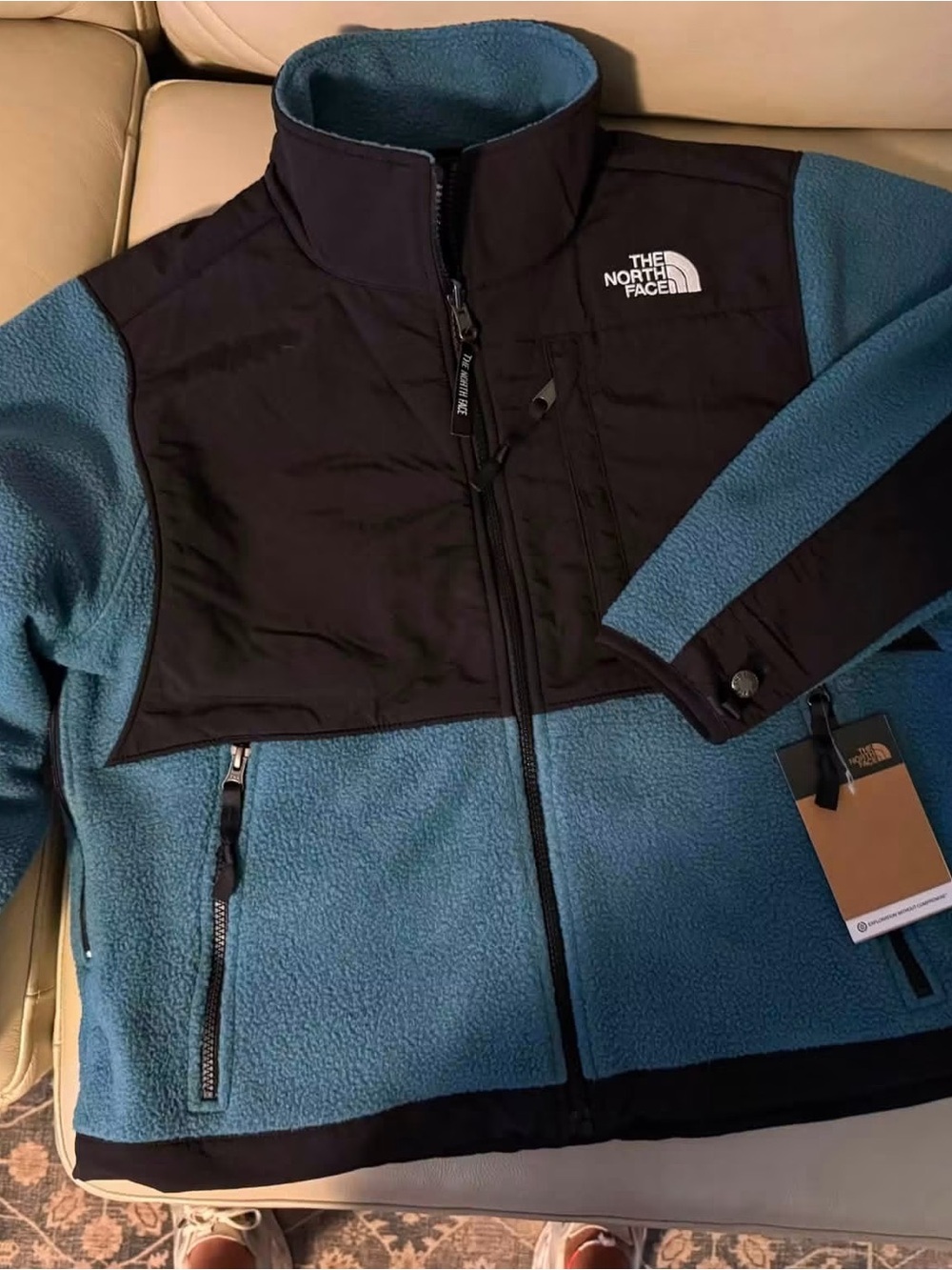 The North Face Women's Medium Two-Tone Teal/Blue Fleece Jacket